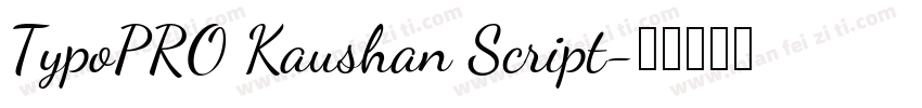 TypoPRO Kaushan Script字体转换